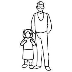 father with daughter characters
