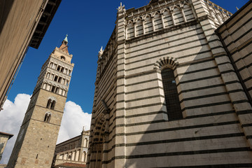 Pistoia Tuscany Italy - Baptistery and Cathedral .