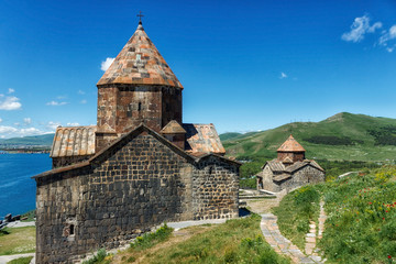 Fototapeta na wymiar Sevanavank monastery in Armenia.