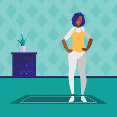 beautiful and young black woman character