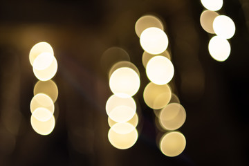 lights on black background