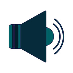 Bullhorn music symbol isolated