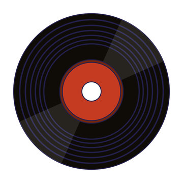 Vinyl music vintage symbol