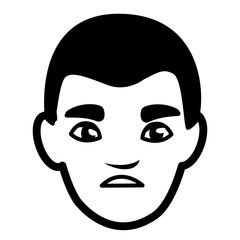 young man head avatar character