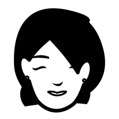 beautiful woman head avatar character