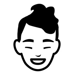 cute little boy head character