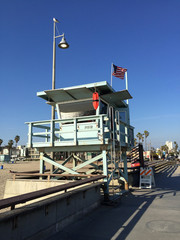 Rettungsschwimmer Haus am Hermosa Beach Pier
