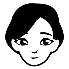 beautiful woman head avatar character