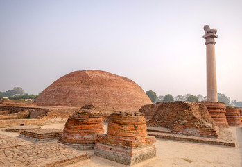 Ashoka pillar the pillar is located at Kutagarasala, India