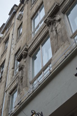 Fototapeta na wymiar facade of an old building .Lviv