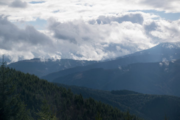 landscape in the Carpathian mountains
