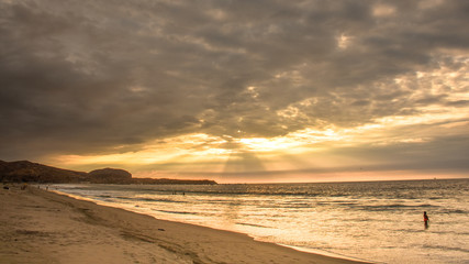 sunset on the beach