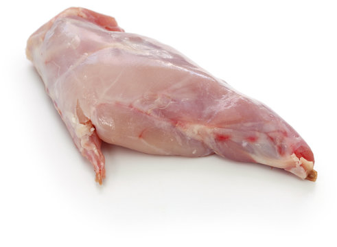 raw rabbit leg meat