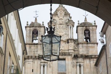 Fototapeta na wymiar Santa Maria Mayor Church Facade; Orense