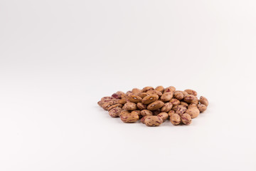 Pile of beans isolated on white background