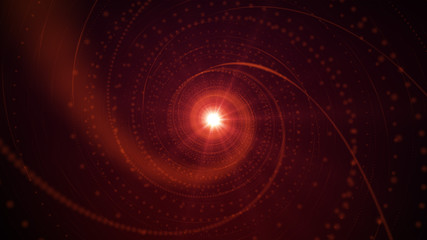 Abstract Red Attractive Spiral Lights Background Effect Seamless Loop