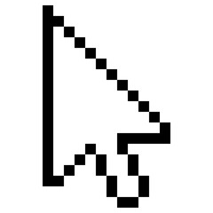 Fototapeta premium nmps11 NewMousePointerSign nmps - english - pixel: cursor mouse pointer element - computer - click - arrow - simple template - xxl g7117
