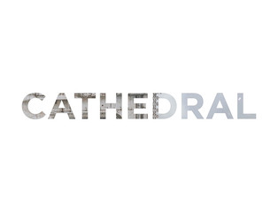 Cathedral word concept on white background