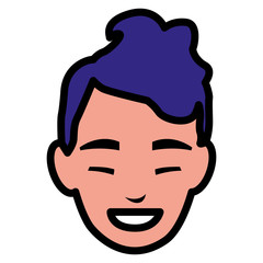young man head avatar character
