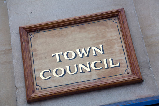 Town Council Sign on Building