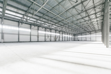 Interior of empty warehouse