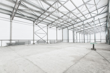 Interior of empty warehouse