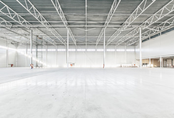 Interior of empty warehouse