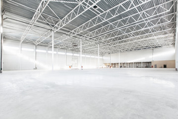 Interior of empty warehouse
