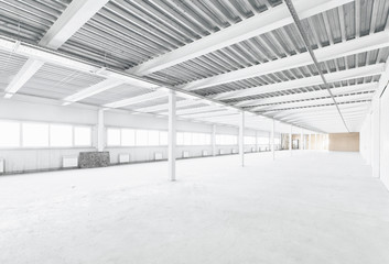 Interior of empty warehouse