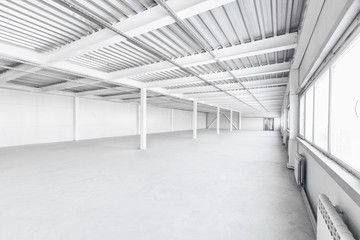 Interior of empty warehouse
