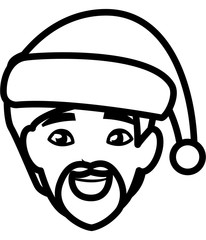 head of young man with beard and winter hat