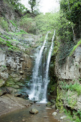 Fototapeta na wymiar Tbilisi Botanical Garden Waterfall