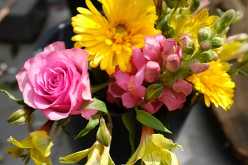 Store enrouleur tamisant Fleuriste bouquet floral