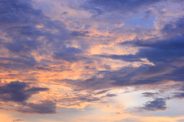 Sunset clouds and sky background