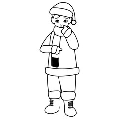 cute little boy with winter clothes