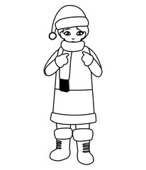 cute little boy with winter clothes