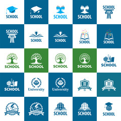 large collection of vector logos School