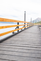 Naklejka premium bridge over the river