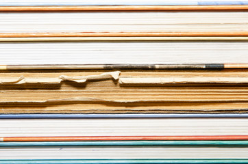 Texture of books and paper.