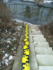Pegellatte an der werre bei detmold