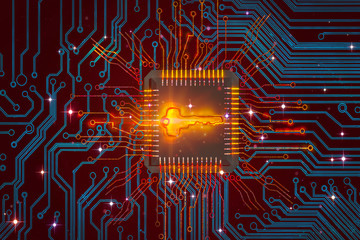 Key Keywords Icon Cyber security Business Internet Technology Concept Hacking data protection concept mining hack Cyber crime 3D rendering 