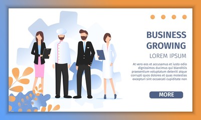 Obraz premium Various Career Character Growing Business Together