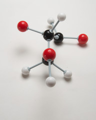 Molecular model depict ing a representation of a glucose chemical