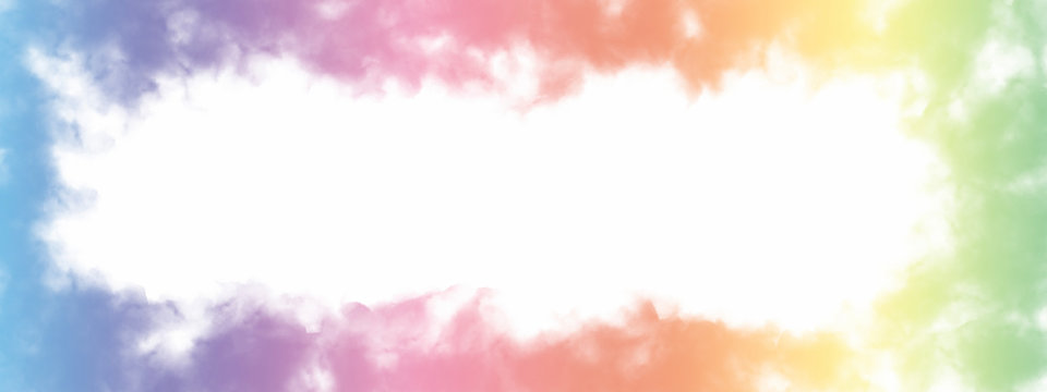 Rainbow Cloud Frame Background