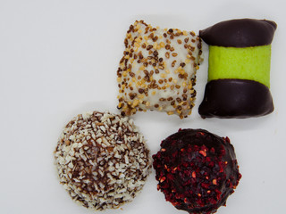 Traditional and Delicious Swedish Sweets(Desserts) on White Background