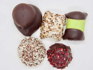 Traditional and Delicious Swedish Sweets(Desserts) on White Background