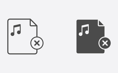 Remove file filled and outline vector icon sign symbol