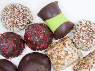 Traditional and Delicious Swedish Sweets(Desserts) on White Background