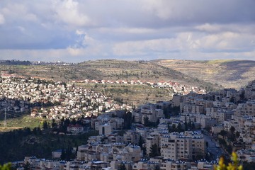 Fototapeta na wymiar hills of jerusalem