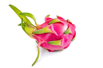 Obraz premium Dragon fruit (pitaya, pitahaya) isolated on white background
